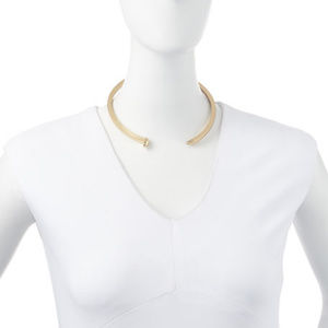 Yellow Golden Nail Spike Collar Necklace